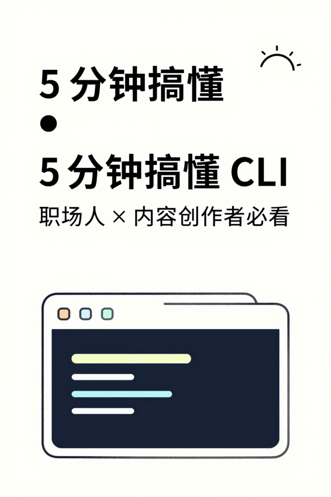 黑窗口不黑：5 分钟搞懂 CLI，从「看不懂」到「能用上」
