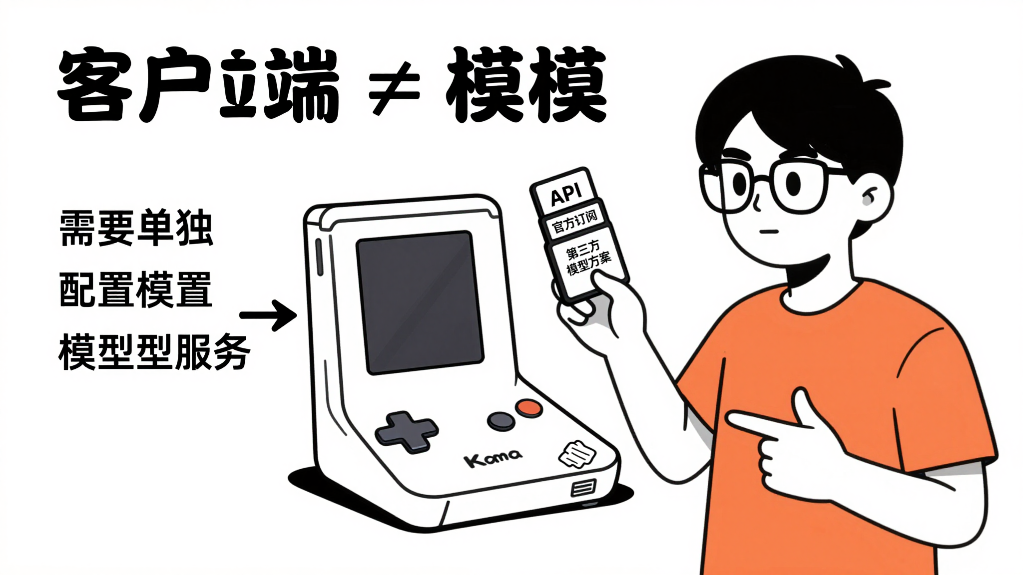 概念图:客户端 ≠ 模型